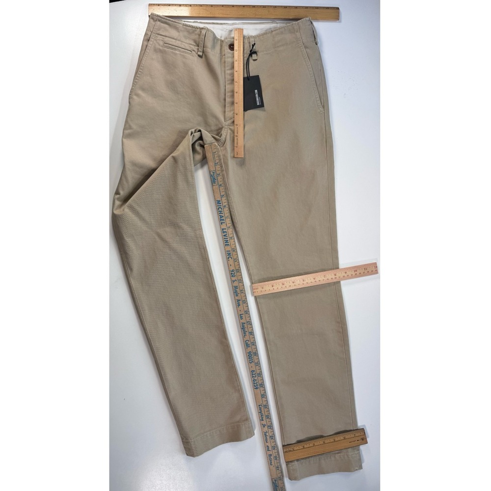 BUCK MASON Uniform Khaki Paperback Twill Maverick Slim Officer Chino Mens 29x32 - Picture 6 of 16